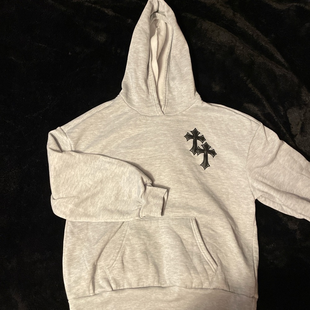 SHEIN Light Gray Teen Hoodie
